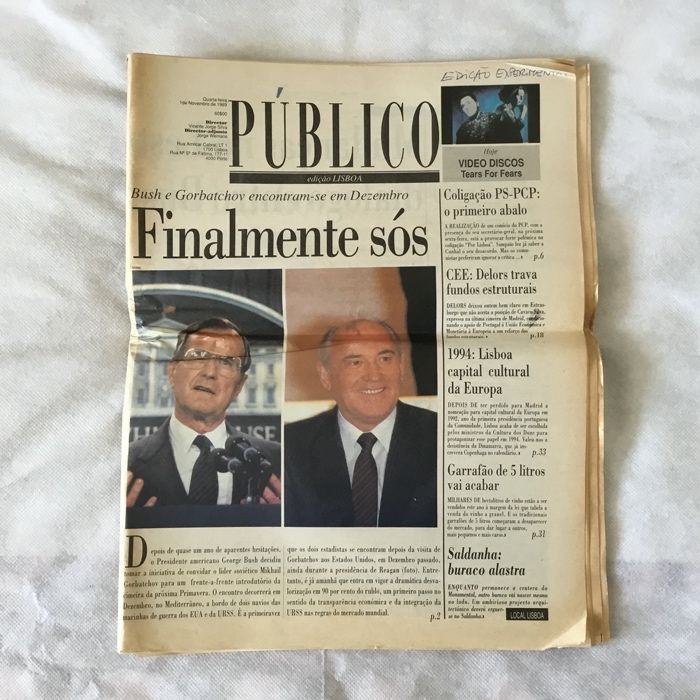 Número 0 (zero) do jornal Público. RARO!