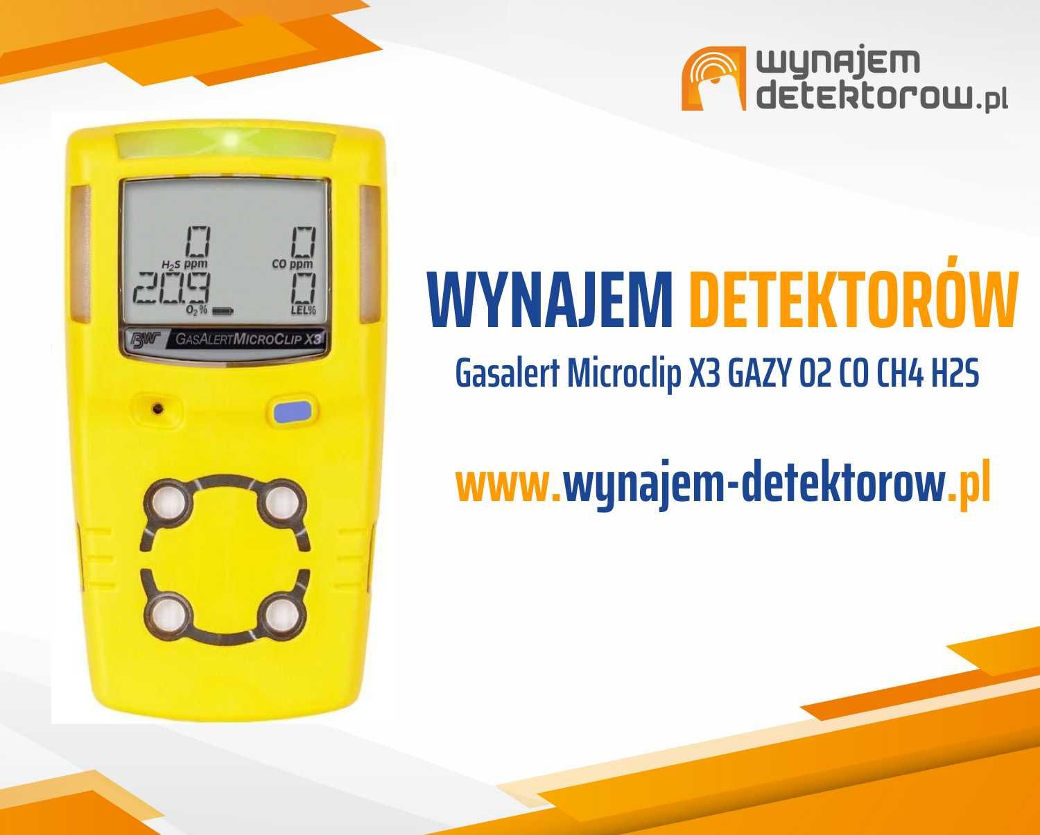 Detektory gazu wynajem Gasalert Microclip Honeywell