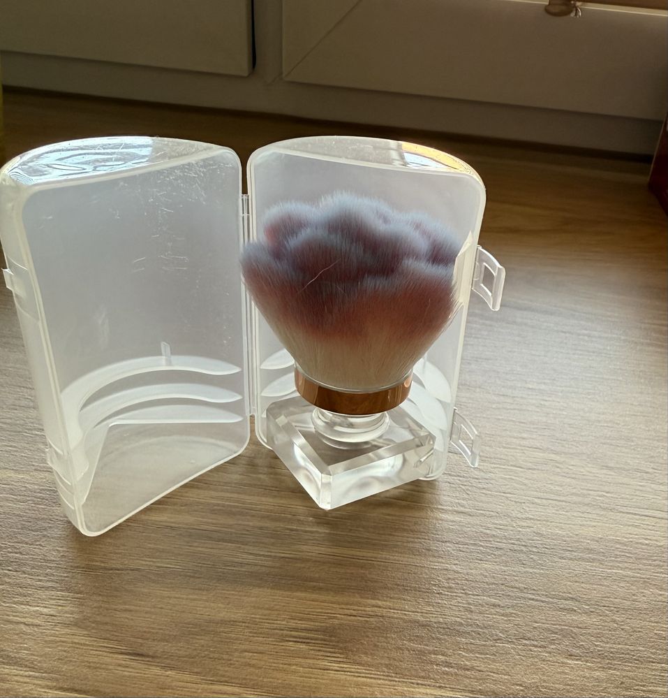 Pędzel do odpylania pyłu do paznokci w etui