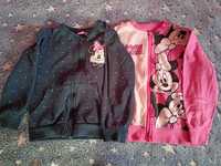 Bluzy bomber Minnie Mouse na lekkim polarze na suwak rozm. 134 komplet