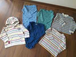 Zestaw ubranek dla chłopca- body, bluzki, bluza, rozm. 74/80