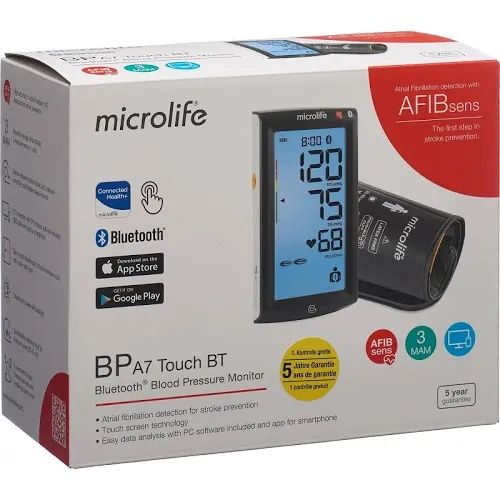 Ciśnieniomierz MICROLIFE BP A7 Touch BT Biało-szary