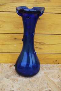 Piękny wazon z czasów prlu kobaltowy sękacz