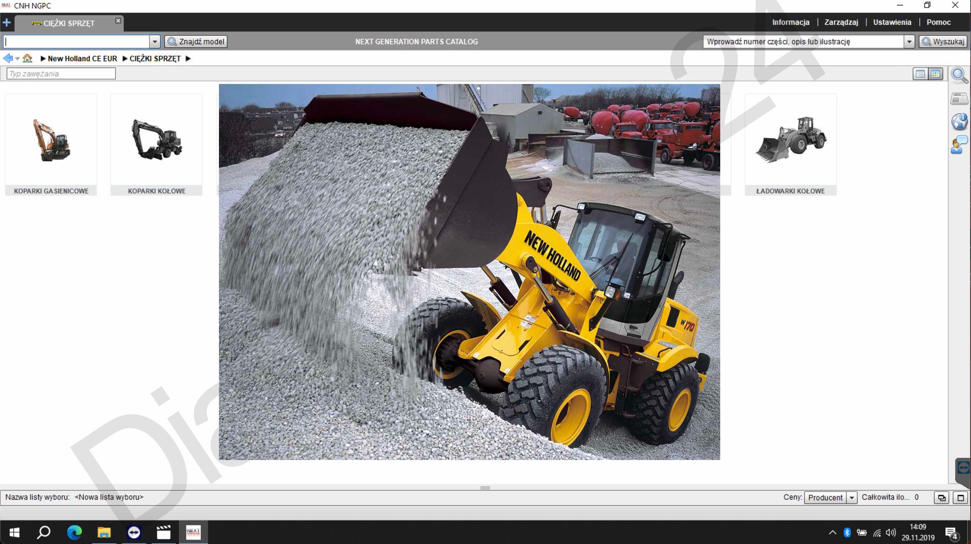 KATALOG CZĘŚCI New Holland Maszyny Budowlane CNH NGPC 2022