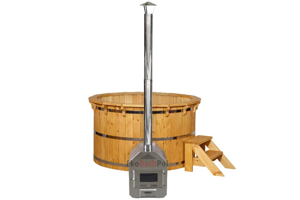 Basen Kąpielowy Balia Wodna Gorąca Beczka Bania Ruska z Piecem Hot Tub