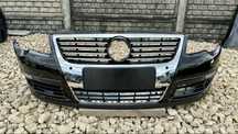 Zderzak przedni czarny LC9X spryski + 4xPDC VW Passat B6 3C 05-10