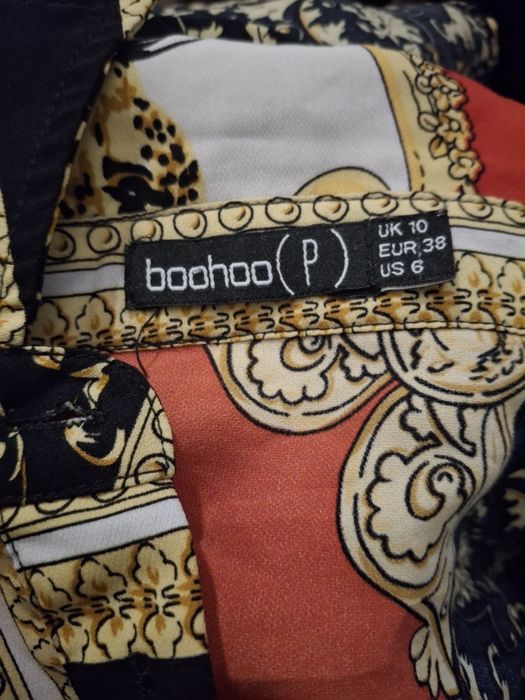 Koszula damska złoto czerwono czarna firmy  Boohoo