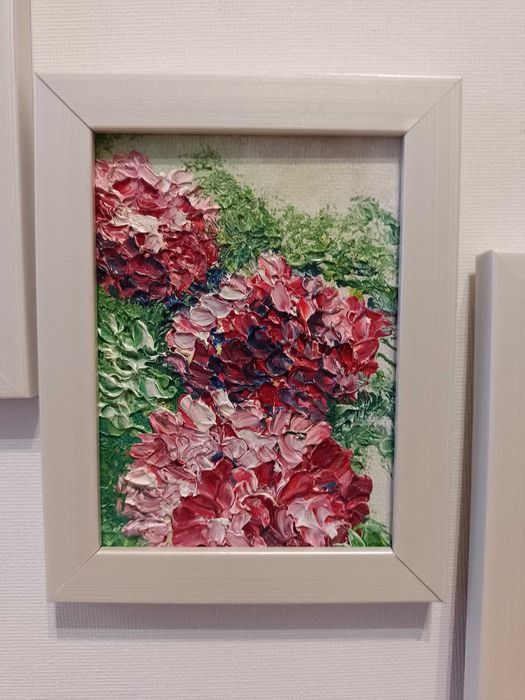 0braz olejny miniatura 9 x 12cm w ramce 2 sztuki