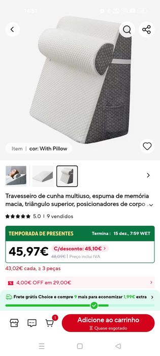 Travesseiro de cunha