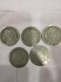 Conjunto de 5 Moedas de 1 Escudo Alpaca 1927
