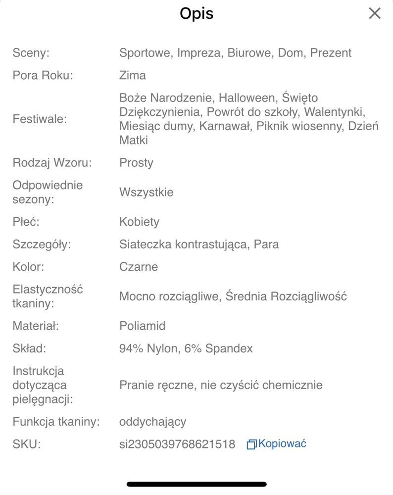 Kabaretki rajstopy czarne shein