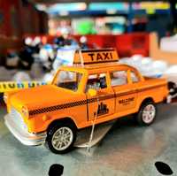 Taxi retro taksówka samochód autko metalowe z otwieranymi drzwiami