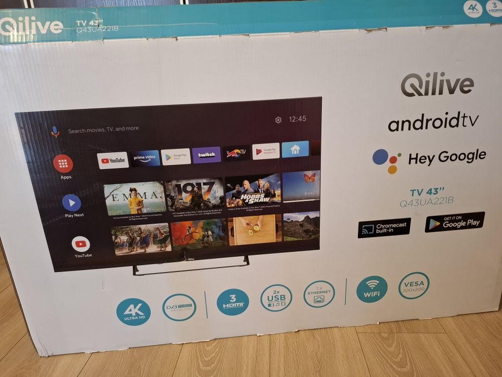 Telewizor 43 cale smartv jeszcze na gwarancji