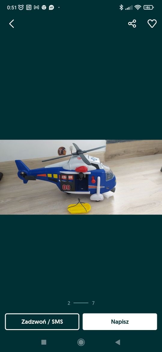Helikopter ratunkowy dickie toys