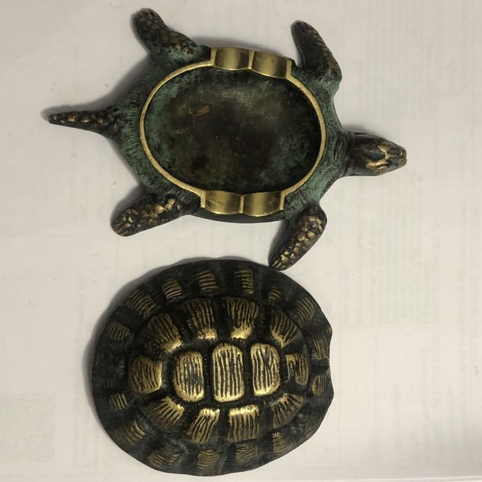 Папільничка підставка бронза латунь вінтаж черепаха