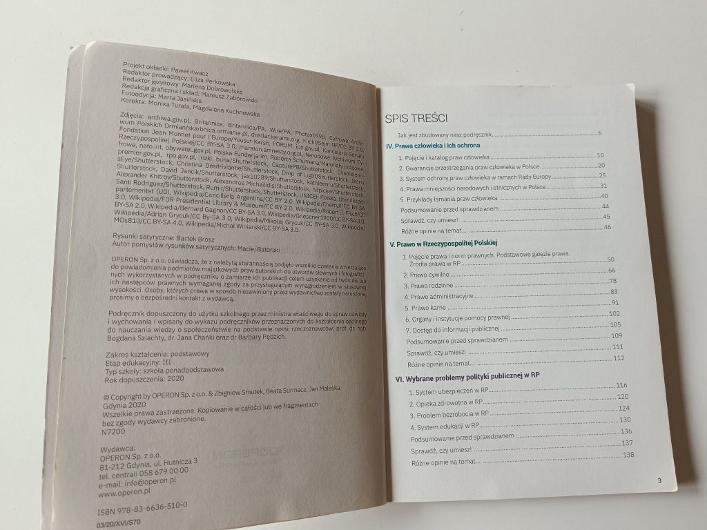 Wiedza o społeczeństwie zakres podstawowy OPERON