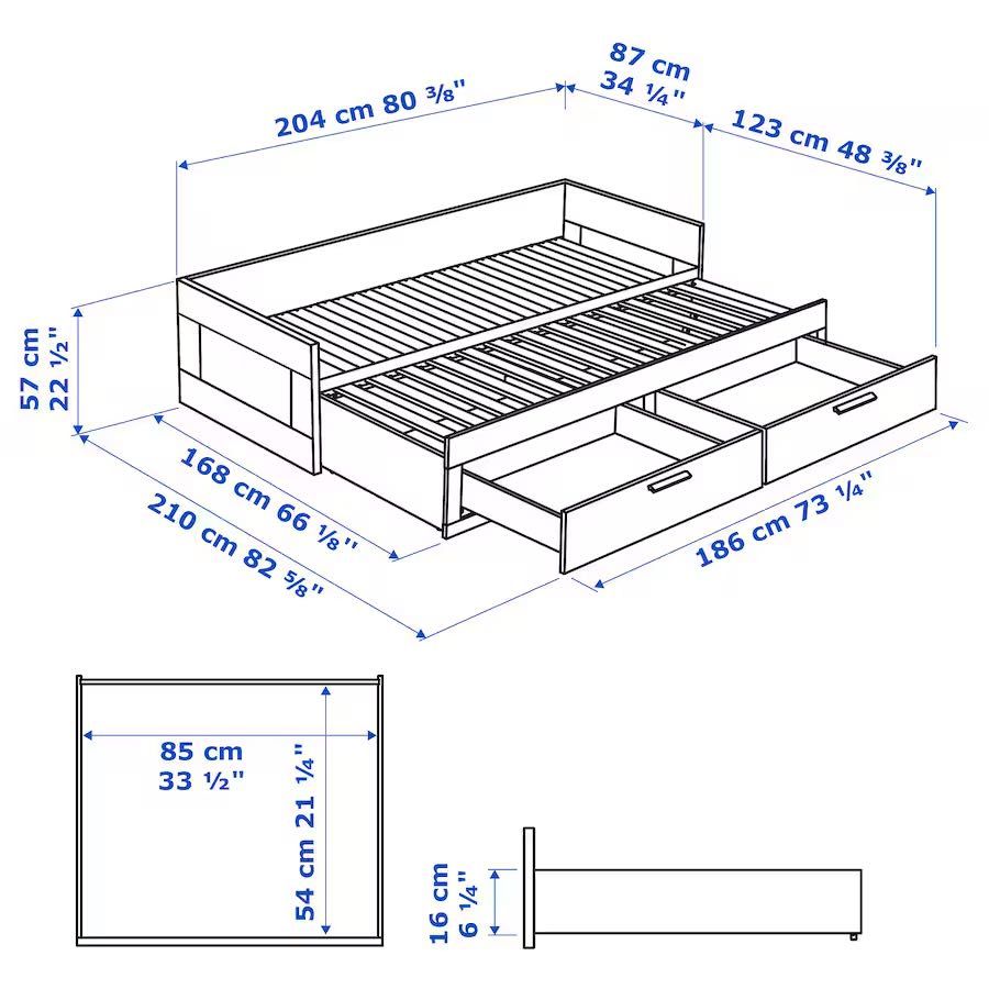 IKEA BRIMNES + MAGNIFLEX Riposo 3D AIR 200Х80 Кровать Комплект