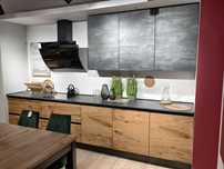Zestaw Kuchenny Fornir Dąb Crude Naturalny + Metal Slate Blum  360cm
