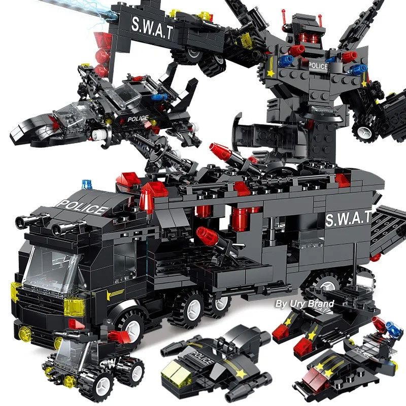 Конструктор LEGO POLICE / Полицейская станция! 585шт частиц!