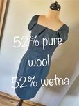 L m 38 40 marks&spencer sukienka basic welna wool midi do kolan