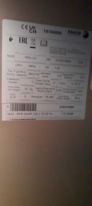Stół chłodniczy Fagor RPS-2G - gwarancja
