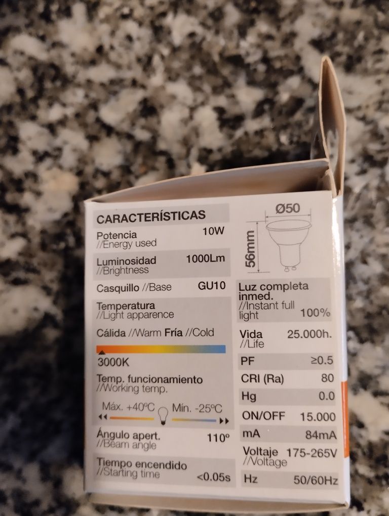 Lâmpada spot led 10w