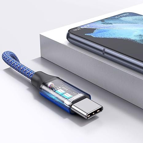 Zestaw 2 kabli USB C szybkie ładowanie plecione 1m