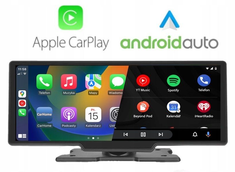 Radio samochodowe nawigacja ekran multimedialny Carplay Android Auto