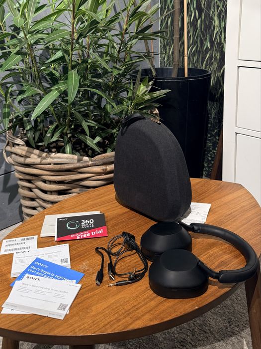 Słuchawki nauszne SONY WH-1000XM5 ANC Czarne czarny bezprzewodwe apple