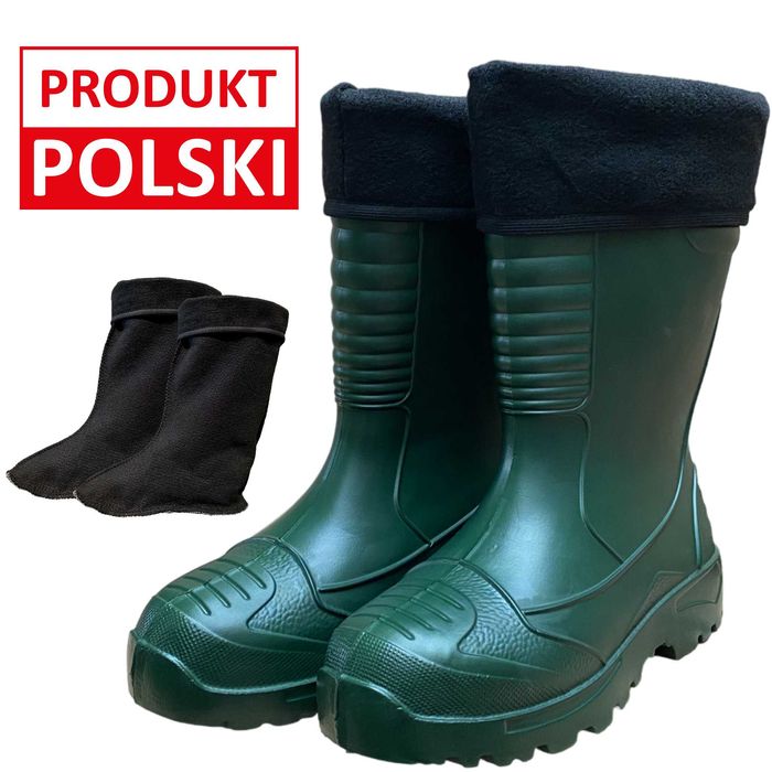 Lekkie Gumowce Ocieplane EVA Kalosze Buty Gumowe r. 43/44 - Nowe