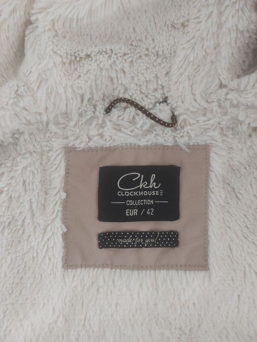 Kurtka zimowa damska 42 L/XL C&A beżowa krótka parka