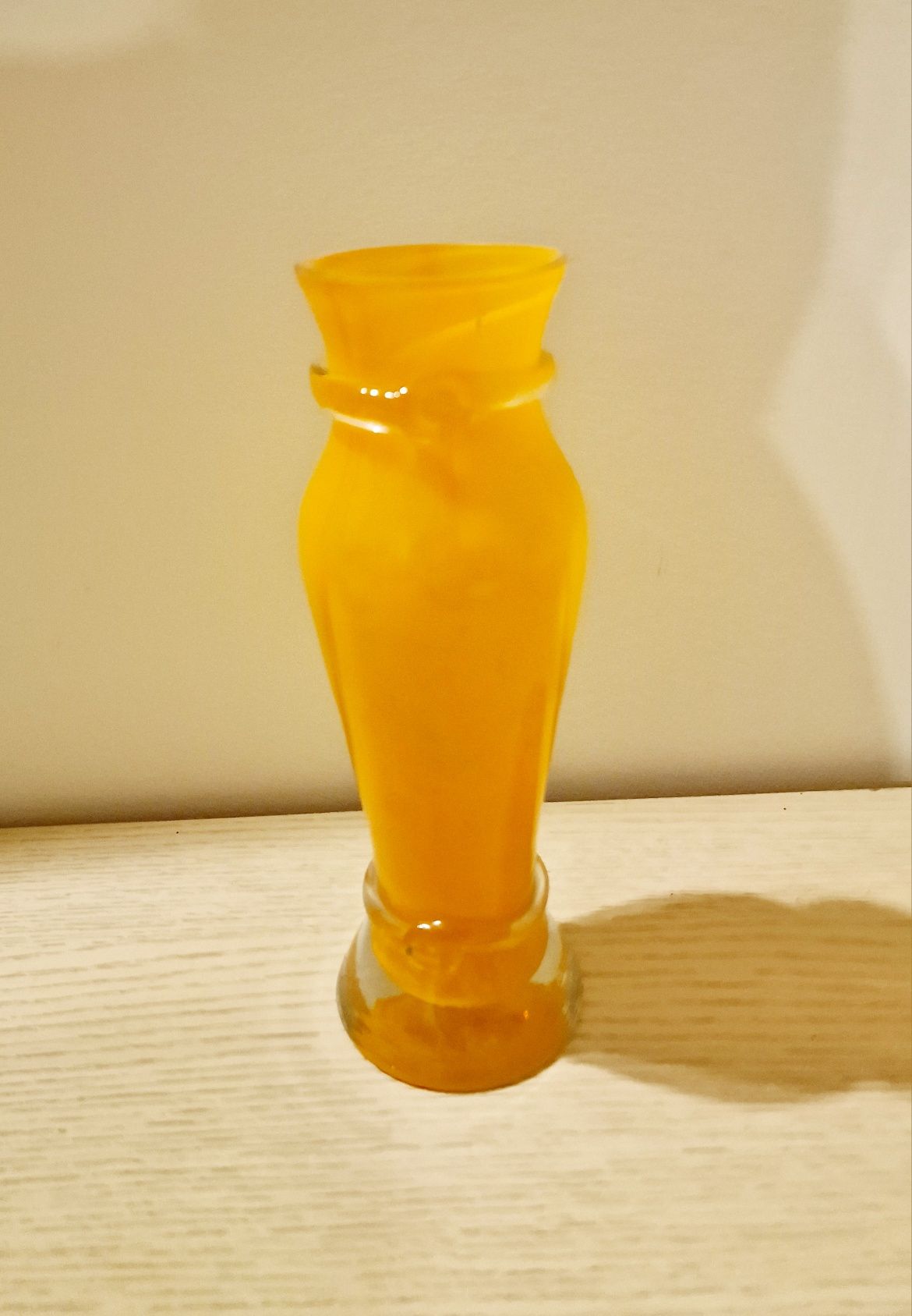 Nowy wazon wazonik pomarańczowy pomarańczowe szkło 22 cm okazja
