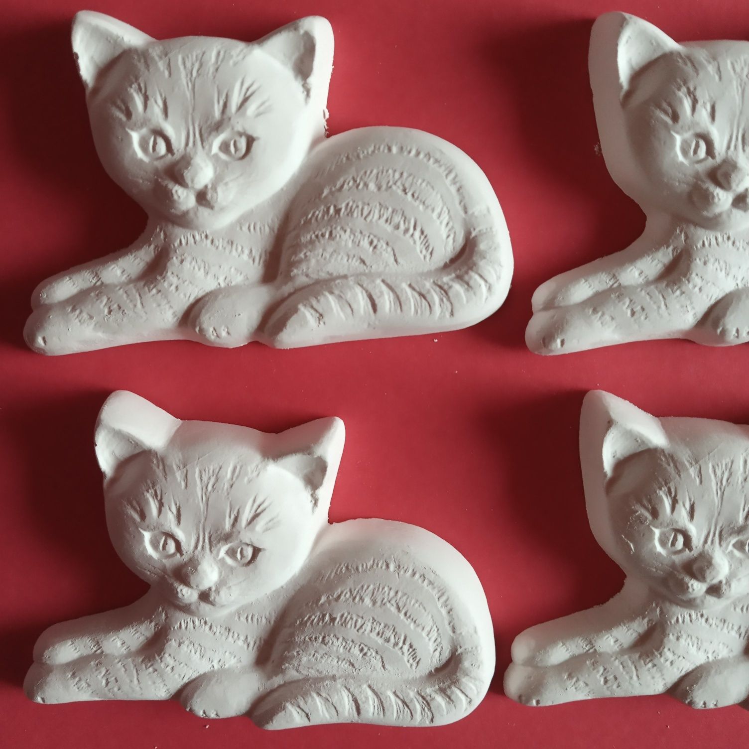 Koty gipsowe figurki 10 sztuk. Do malowania