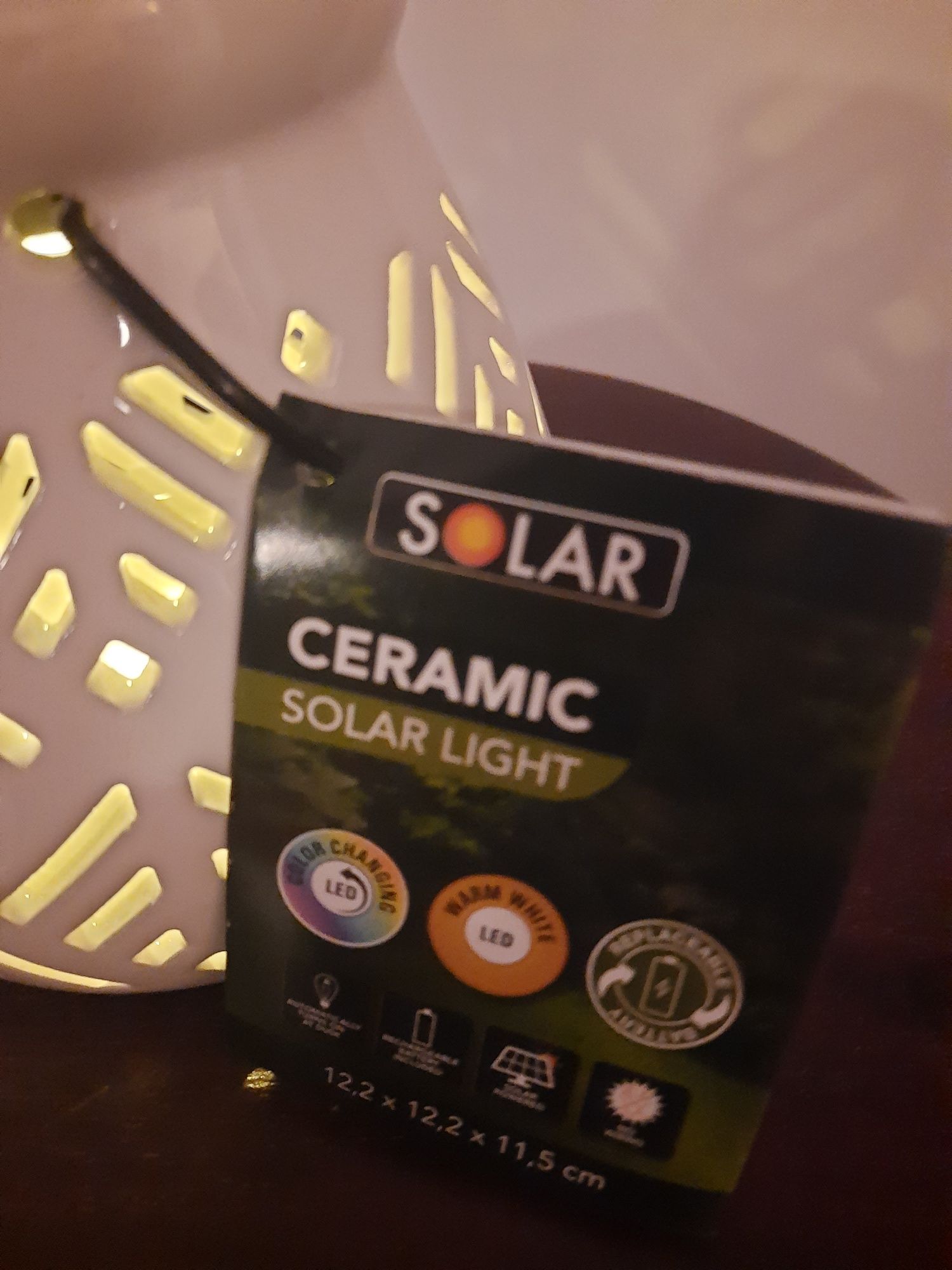 Lampion led solarny ceramiczny latarenka świeczka różne rodzaje światł