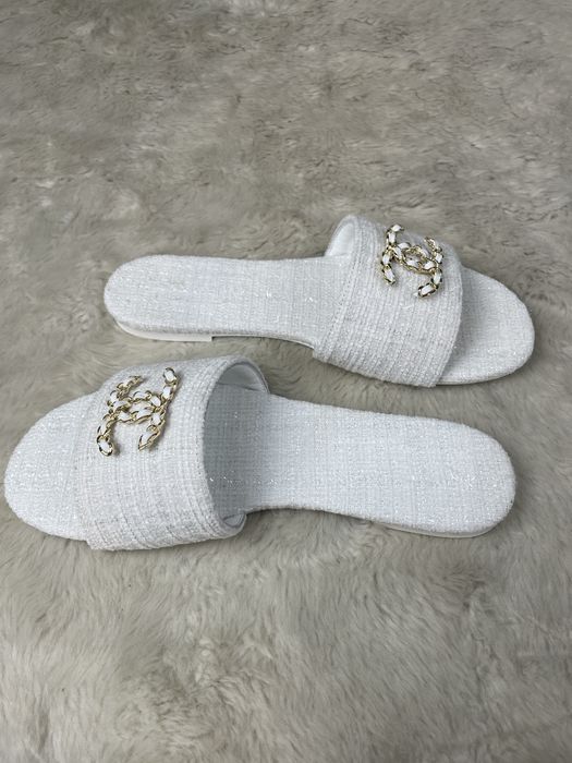 Sandalias Brancas Chanel 38
