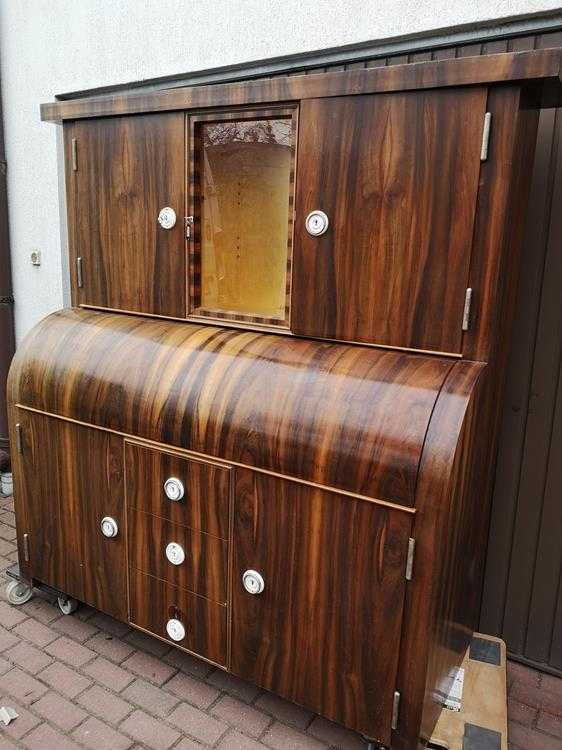 Sekretera Biurko ART-DECO Okazałe Sygnowane Palisander Stare Antyk.