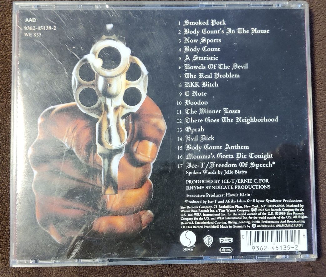 Body Count album Body Count 1992 CD