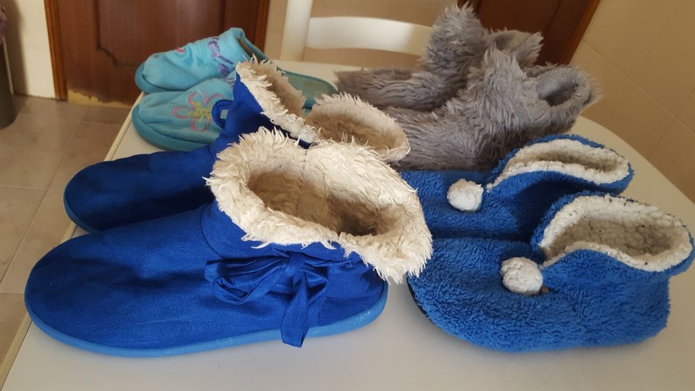 Conjunto de pantufas tamanho 40