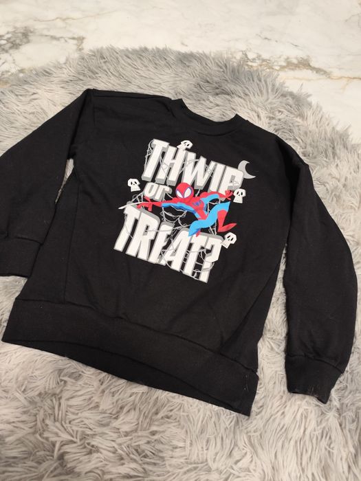 Bluza chłopięca, bluza na chłopca czarna Marvel, Sinsay, 128cm