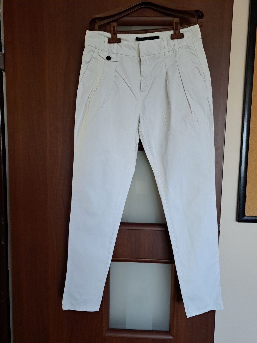 Białe spodnie Zara XS/S