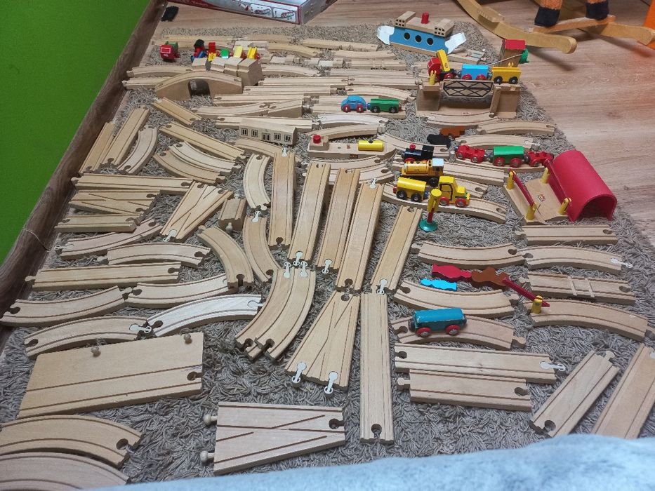 Zestaw drewnianych torów kolejowych ikea