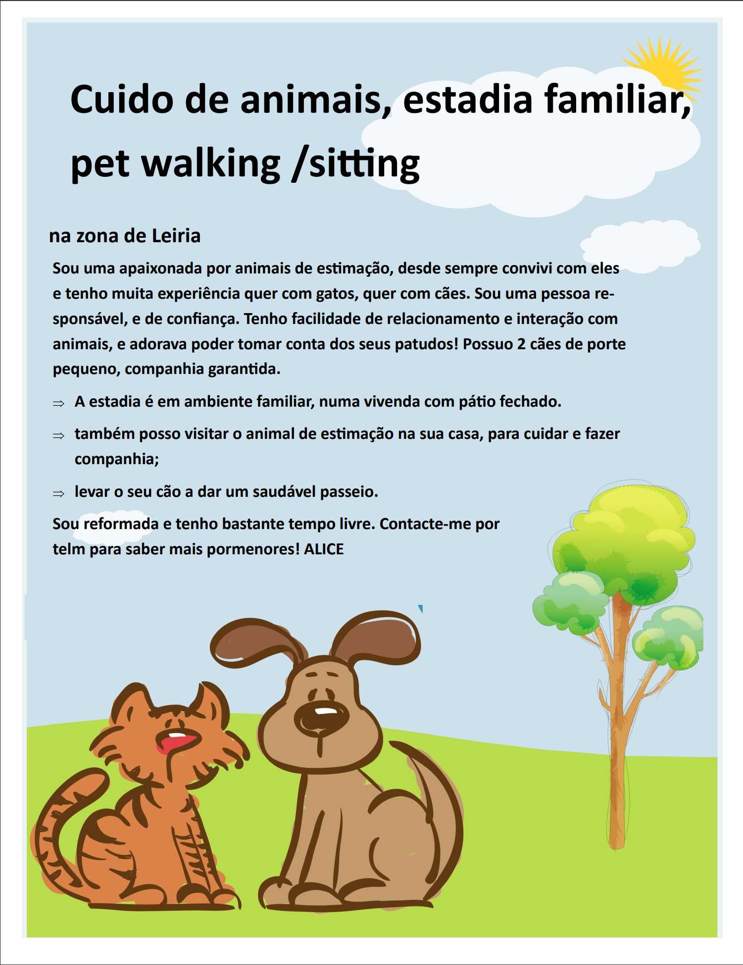 Estadia familiar de animais , pet walking / sitting