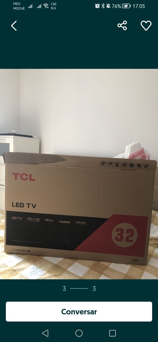 TV led TCL 32 polegadas nova