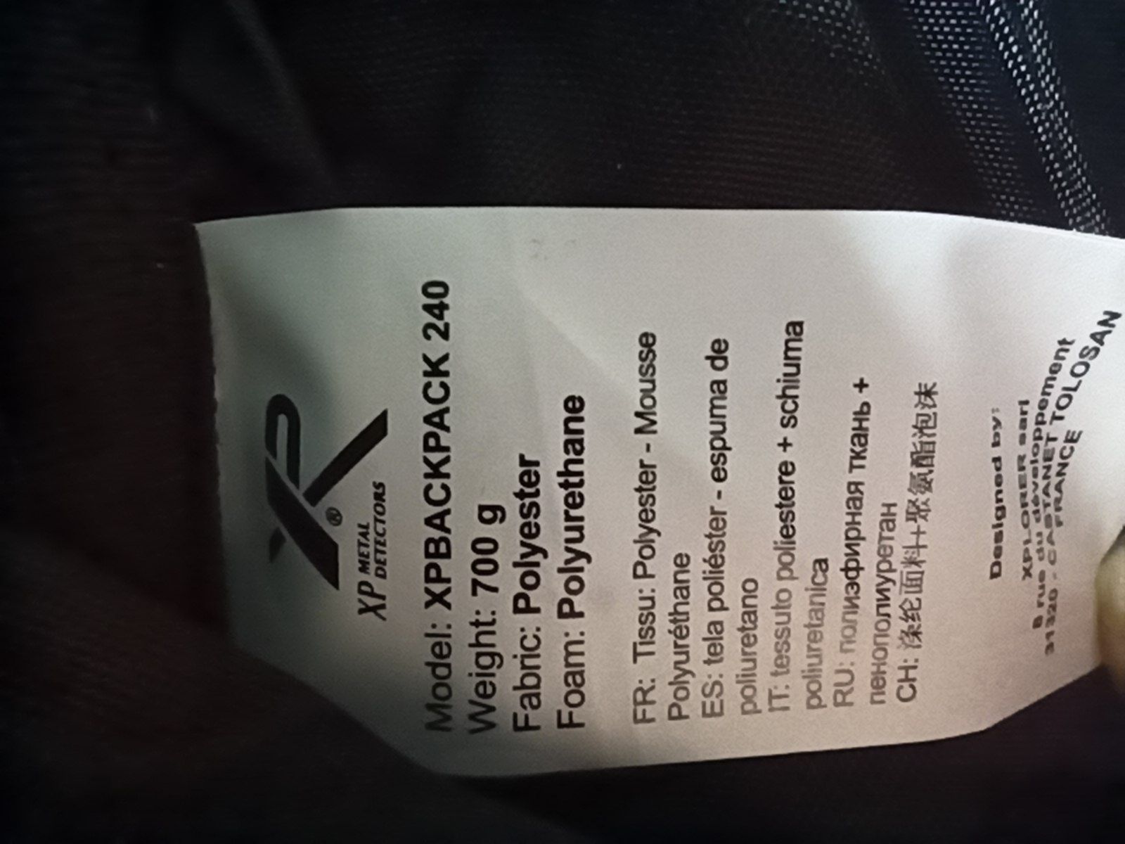 XP plecak na detektor metali Deus ORX XP 240 Light