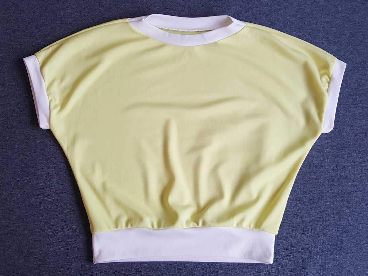 Bluza żółta vintage z lat 80 36/38
