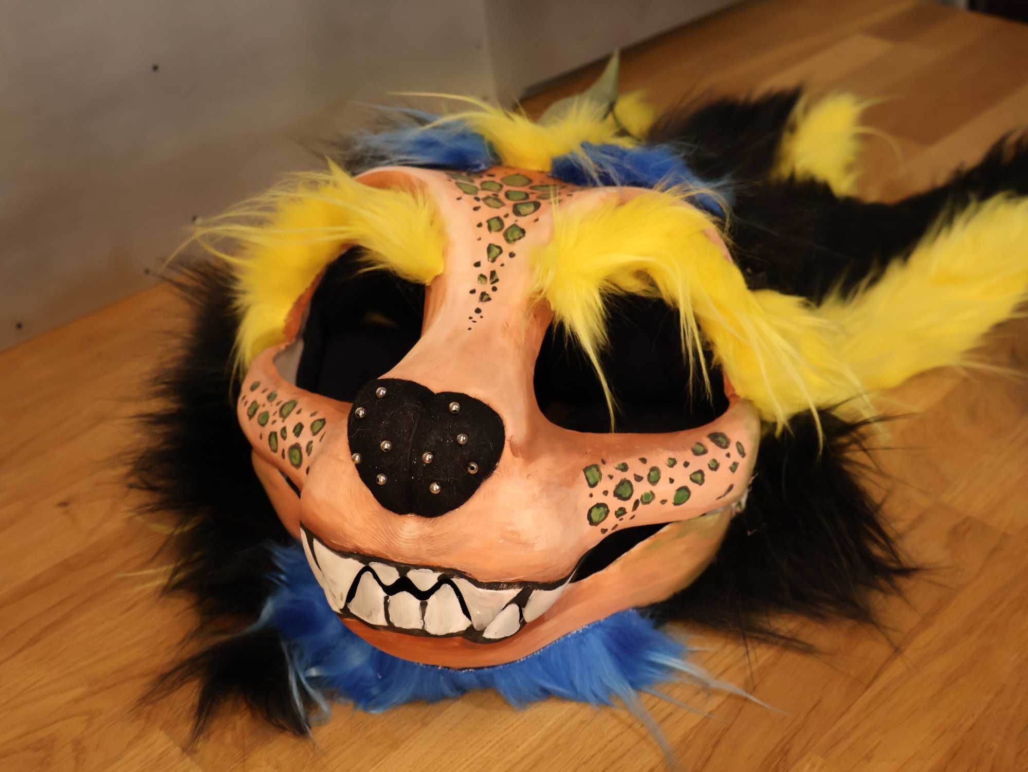 Cat Skull Kemono Ruchoma Maska Cosplay Fursiut Furry