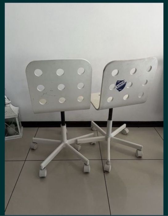 Krzeslo obrotowe dla dzieci biale Ikea