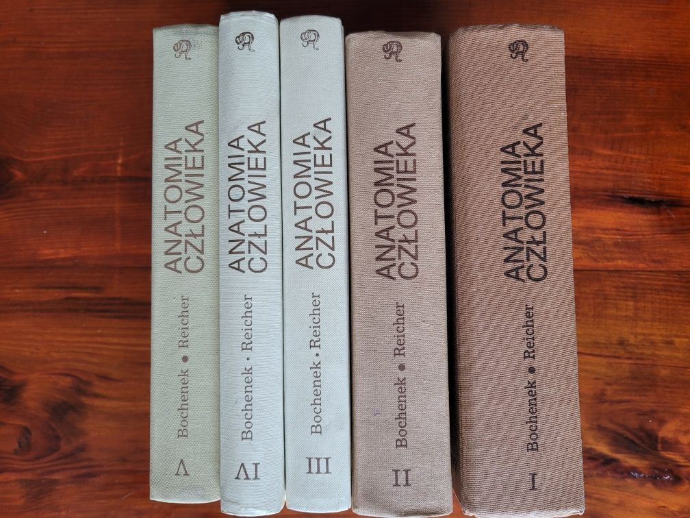 Anatomia człowieka Adam Bochenek, Michał Reicher tom 1-5