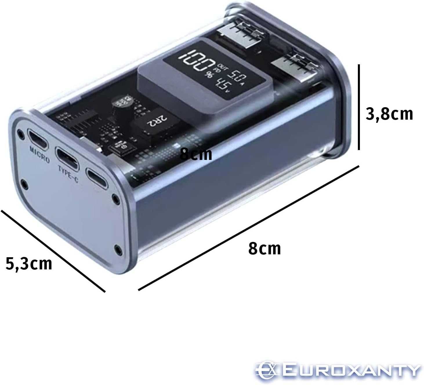 DESIGNERSKI Powerbank WK 10000 mAh czarny