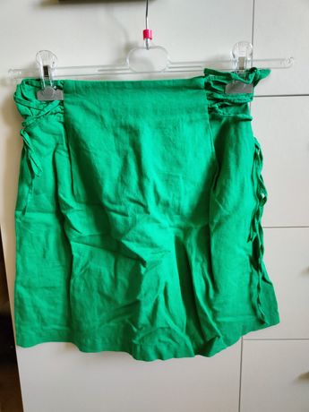 Zielona spódniczka Zara, XS, nowa
